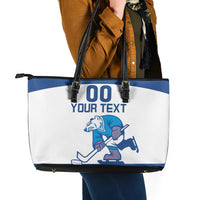 Custom Norway Hockey Leather Tote Bag Norge Polar Bears