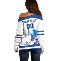 Custom Norway Hockey Off Shoulder Sweater Norge Polar Bears