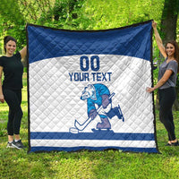 Custom Norway Hockey Quilt Norge Polar Bears
