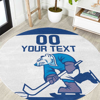 Custom Norway Hockey Round Carpet Norge Polar Bears