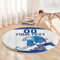 Custom Norway Hockey Round Carpet Norge Polar Bears
