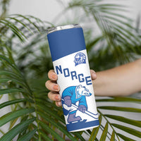 Custom Norway Hockey Skinny Tumbler Norge Polar Bears