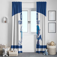 Custom Norway Hockey Window Curtain Norge Polar Bears