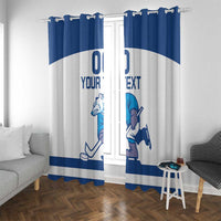 Custom Norway Hockey Window Curtain Norge Polar Bears