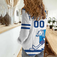 Custom Norway Hockey Women Casual Shirt Norge Polar Bears
