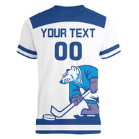 Custom Norway Hockey Women V-Neck T-Shirt Norge Polar Bears