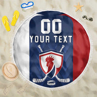 Custom France Hockey Beach Blanket Les Bleus Go Champions