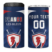 Custom France Hockey 4 in 1 Can Cooler Tumbler Les Bleus Go Champions