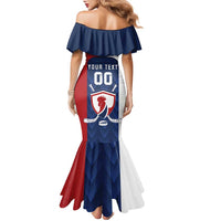 Custom France Hockey Family Matching Mermaid Dress and Hawaiian Shirt Les Bleus Go Champions