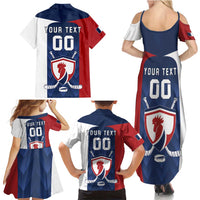 Custom France Hockey Family Matching Summer Maxi Dress and Hawaiian Shirt Les Bleus Go Champions