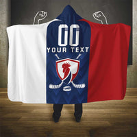 Custom France Hockey Hooded Blanket Les Bleus Go Champions