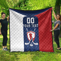 Custom France Hockey Quilt Les Bleus Go Champions