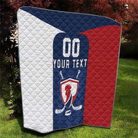 Custom France Hockey Quilt Les Bleus Go Champions