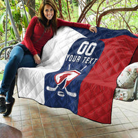 Custom France Hockey Quilt Les Bleus Go Champions