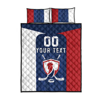 Custom France Hockey Quilt Bed Set Les Bleus Go Champions