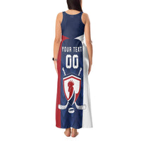 Custom France Hockey Tank Maxi Dress Les Bleus Go Champions