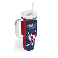 Custom France Hockey Tumbler With Handle Les Bleus Go Champions