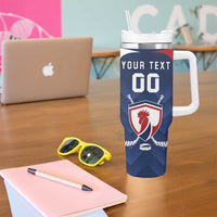 Custom France Hockey Tumbler With Handle Les Bleus Go Champions