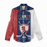 Custom France Hockey Women Casual Shirt Les Bleus Go Champions