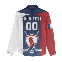 Custom France Hockey Women Casual Shirt Les Bleus Go Champions