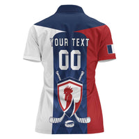 Custom France Hockey Women Polo Shirt Les Bleus Go Champions