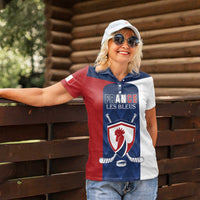 Custom France Hockey Women Polo Shirt Les Bleus Go Champions