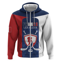Custom France Hockey Zip Hoodie Les Bleus Go Champions