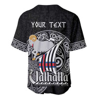 Personalized Viking Faroe Islands Baseball Jersey Valhalla Viking Pattern