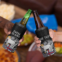 Personalized Viking Faroe Islands 4 in 1 Can Cooler Tumbler Valhalla Viking Pattern