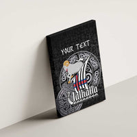 Personalized Viking Faroe Islands Canvas Wall Art Valhalla Viking Pattern