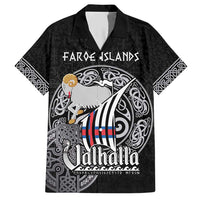 Personalized Viking Faroe Islands Family Matching Short Sleeve Bodycon Dress and Hawaiian Shirt Valhalla Viking Pattern