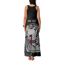 Personalized Viking Faroe Islands Family Matching Tank Maxi Dress and Hawaiian Shirt Valhalla Viking Pattern