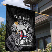 Personalized Viking Faroe Islands Garden Flag Valhalla Viking Pattern