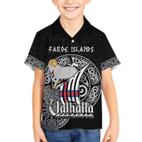 Personalized Viking Faroe Islands Kid Hawaiian Shirt Valhalla Viking Pattern