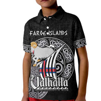 Personalized Viking Faroe Islands Kid Polo Shirt Valhalla Viking Pattern
