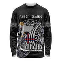 Personalized Viking Faroe Islands Long Sleeve Shirt Valhalla Viking Pattern