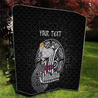 Personalized Viking Faroe Islands Quilt Valhalla Viking Pattern