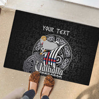 Personalized Viking Faroe Islands Rubber Doormat Valhalla Viking Pattern