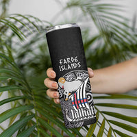 Personalized Viking Faroe Islands Skinny Tumbler Valhalla Viking Pattern