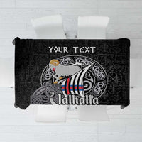 Personalized Viking Faroe Islands Tablecloth Valhalla Viking Pattern