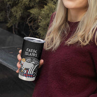 Personalized Viking Faroe Islands Tumbler Cup Valhalla Viking Pattern