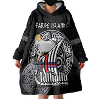 Personalized Viking Faroe Islands Wearable Blanket Hoodie Valhalla Viking Pattern
