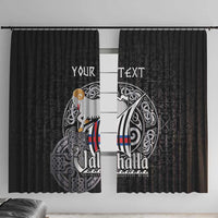Personalized Viking Faroe Islands Window Curtain Valhalla Viking Pattern