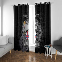 Personalized Viking Faroe Islands Window Curtain Valhalla Viking Pattern