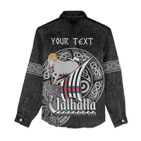 Personalized Viking Faroe Islands Women Casual Shirt Valhalla Viking Pattern