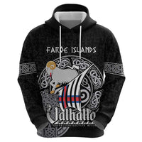 Personalized Viking Faroe Islands Zip Hoodie Valhalla Viking Pattern