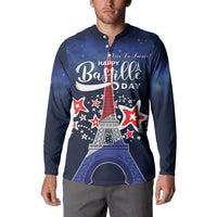 Personalized Happy Bastille Day Button Sweatshirt Vive la France!