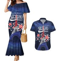 Personalized Happy Bastille Day Couples Matching Mermaid Dress and Hawaiian Shirt Vive la France!