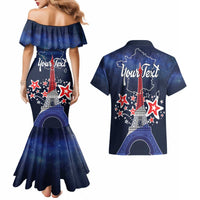 Personalized Happy Bastille Day Couples Matching Mermaid Dress and Hawaiian Shirt Vive la France!