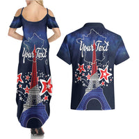 Personalized Happy Bastille Day Couples Matching Summer Maxi Dress and Hawaiian Shirt Vive la France!